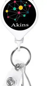Custom Retractable Lanyard with Badge Reel & Dual Attachment — view 3
