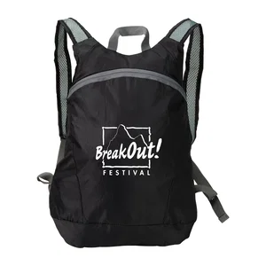 Foldable 190T Ripstop Backpack with Padded Mesh Shoulder Straps