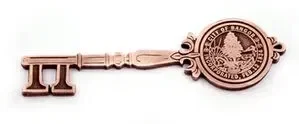 Custom Shape 2D Key To The City Up To 6"x1-3/4" β view 1