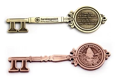 Custom Shape 2D Key To The City Up To 6"x1-3/4" — view 2