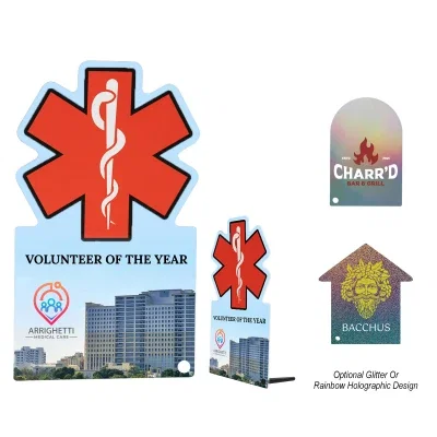 Custom shape acrylic award for recognition and milestone honors