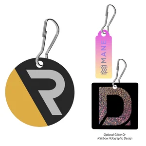 Custom Shape Acrylic Zipper Pull Up To — 4 Sq., 3 Sq. & 2 Sq.