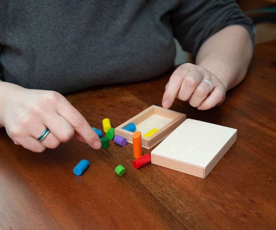 Imprinted Small Log Puzzle in use