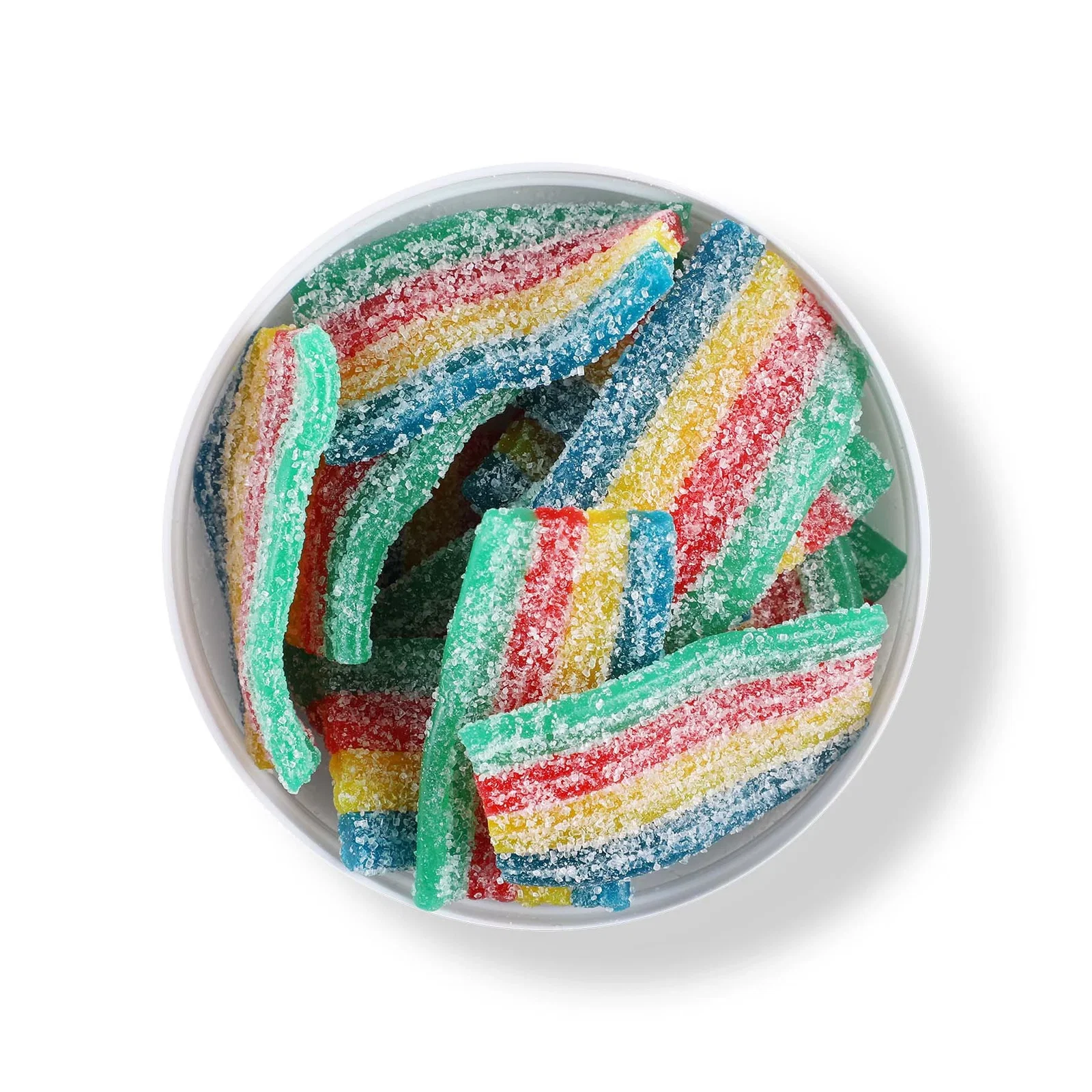 Sour Bite-Size Rainbow Belts in a Jar — view 3