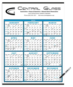 Custom Span-A-Year (Laminated with Marker) Calendar