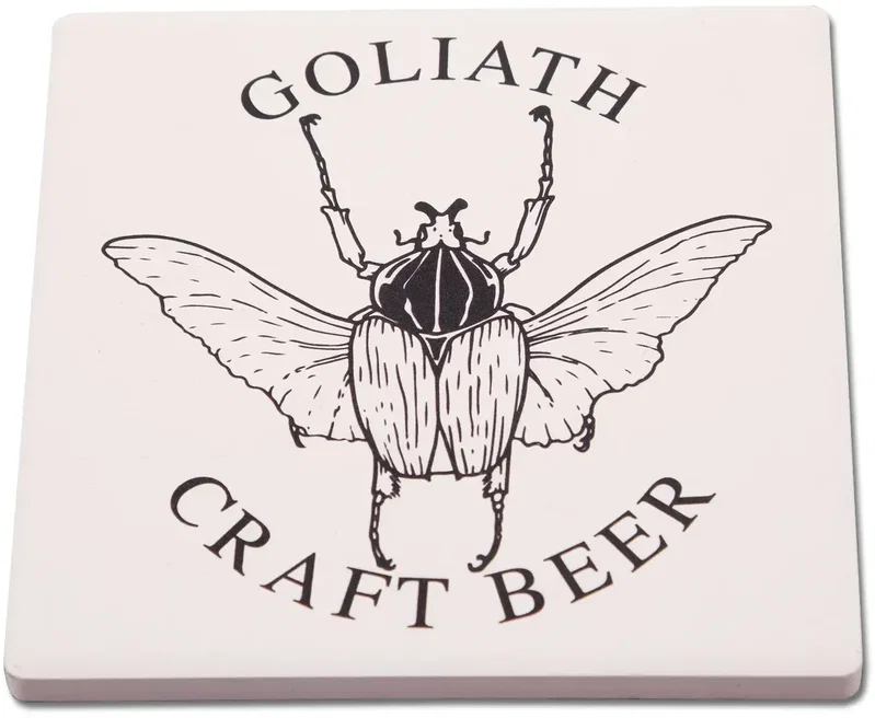 Custom Square Ceramic Coasters with 1 Color Imprint