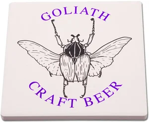 Branded Square Ceramic Coasters (Custom Logo Imprint)