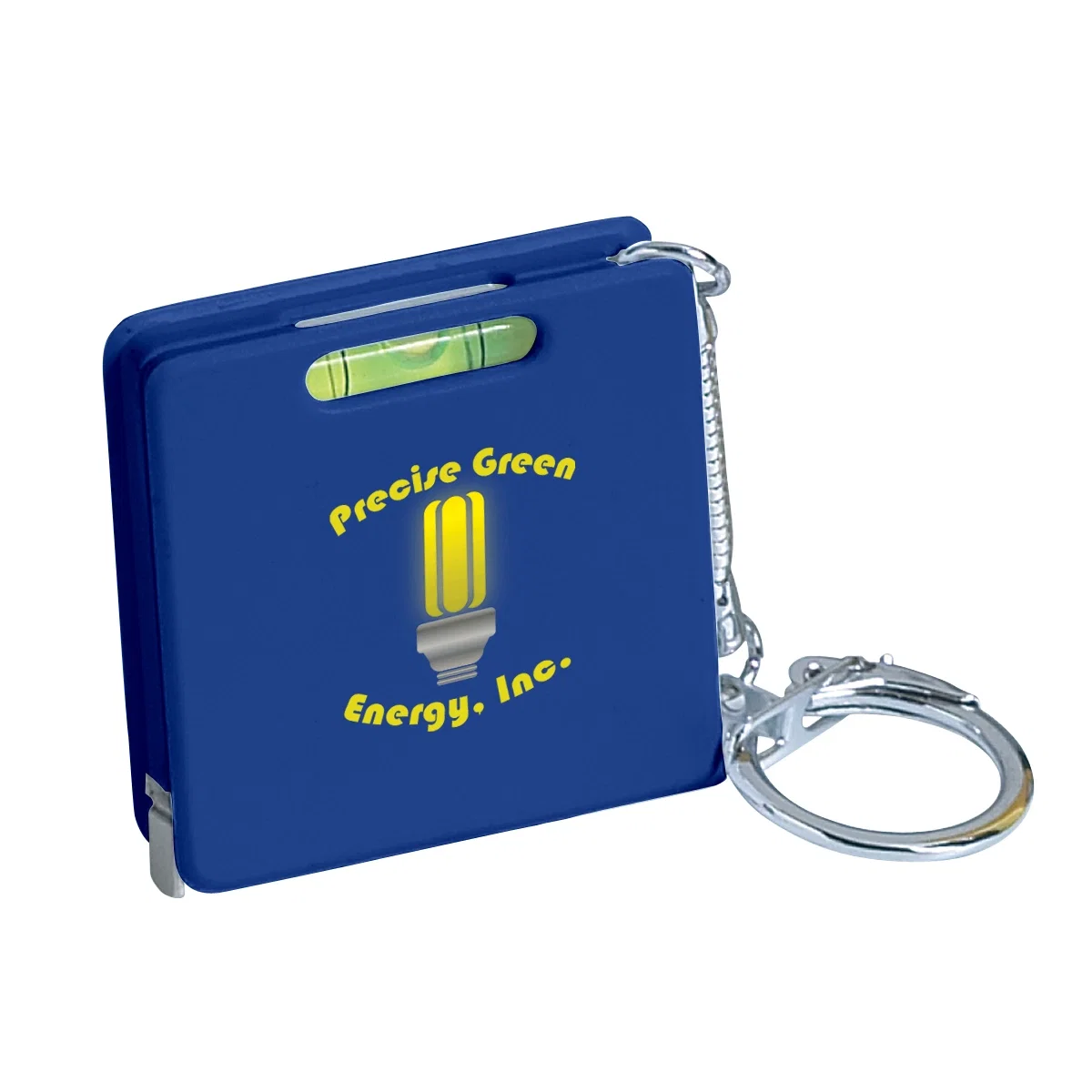 Split ring attaches the tag to keys or a lanyard