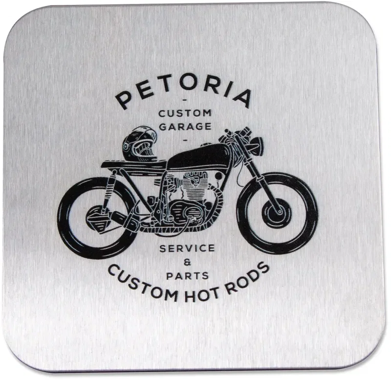 Custom Stainless Steel Square Coasters (1 Color Imprint)