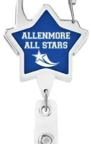 Star Badge Reel with Carabiner (Yellow & White Color) — view 2
