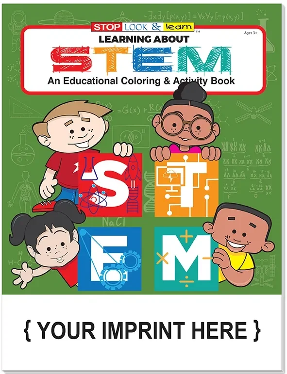 Custom STEM Relax & Color Kit – Adult Coloring Book, Puzzles & Pencils