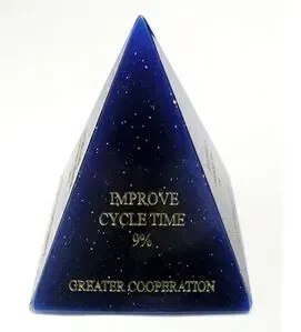 Imprinted Stonecast 4-sided Pyramid β view 1