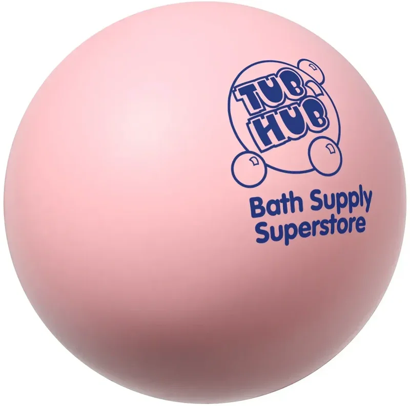Round Polyurethane Stress Ball navy color option, branded custom round squeeze toy