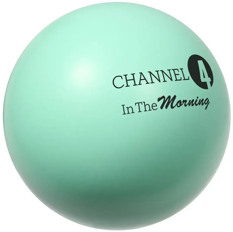 Round Polyurethane Stress Ball lime color option, branded round stress toy for campaigns