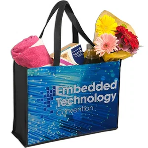 Large Non-Woven Shopping Tote, 20" W x 15" H, Front Print, Screen Back