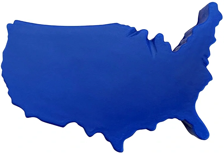 Custom Printed USA Map Stress Reliever — view 3
