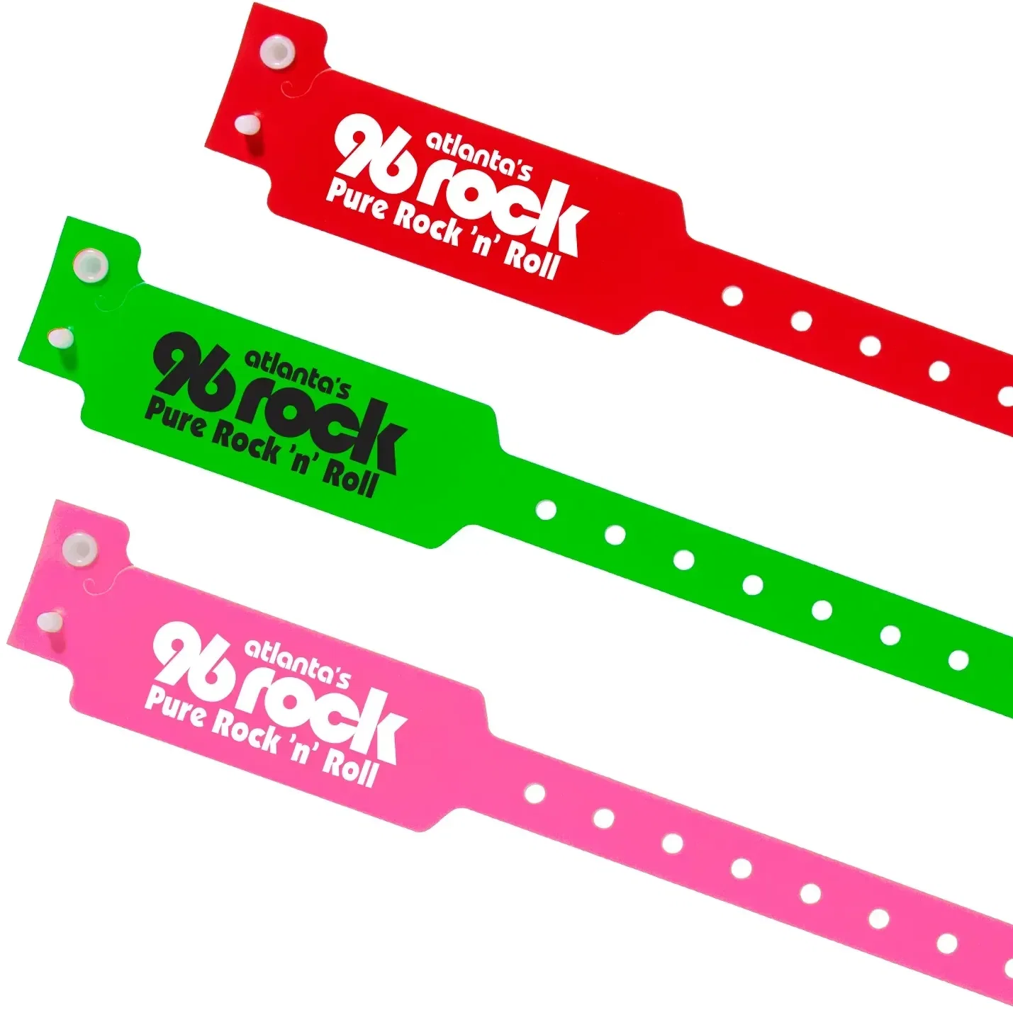 Personalized Wide Face Plastic Wristbands — view 2