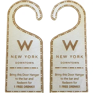 Custom Wood Door Hangers: 1 sided