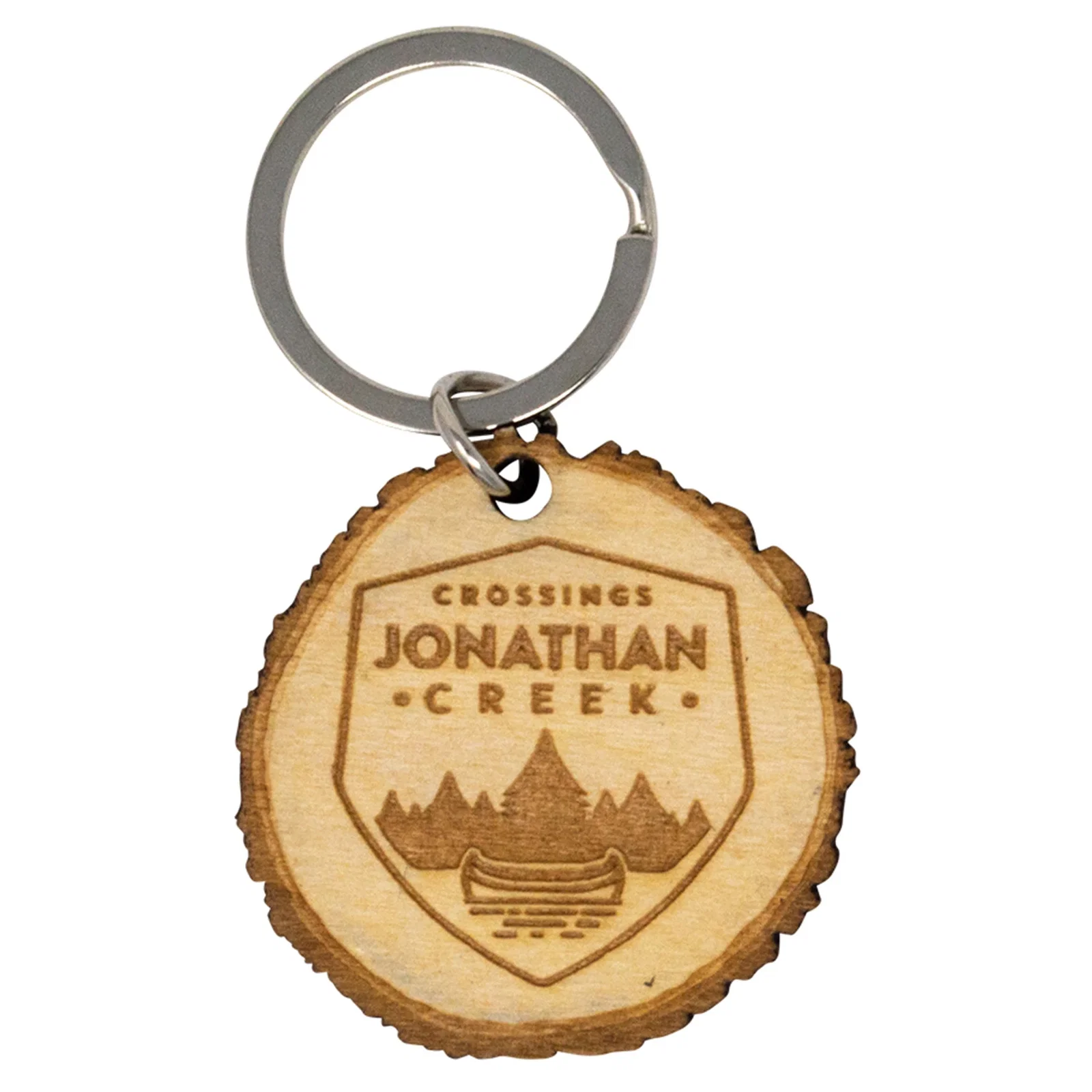Custom Wood Log Cut Keychains — view 2
