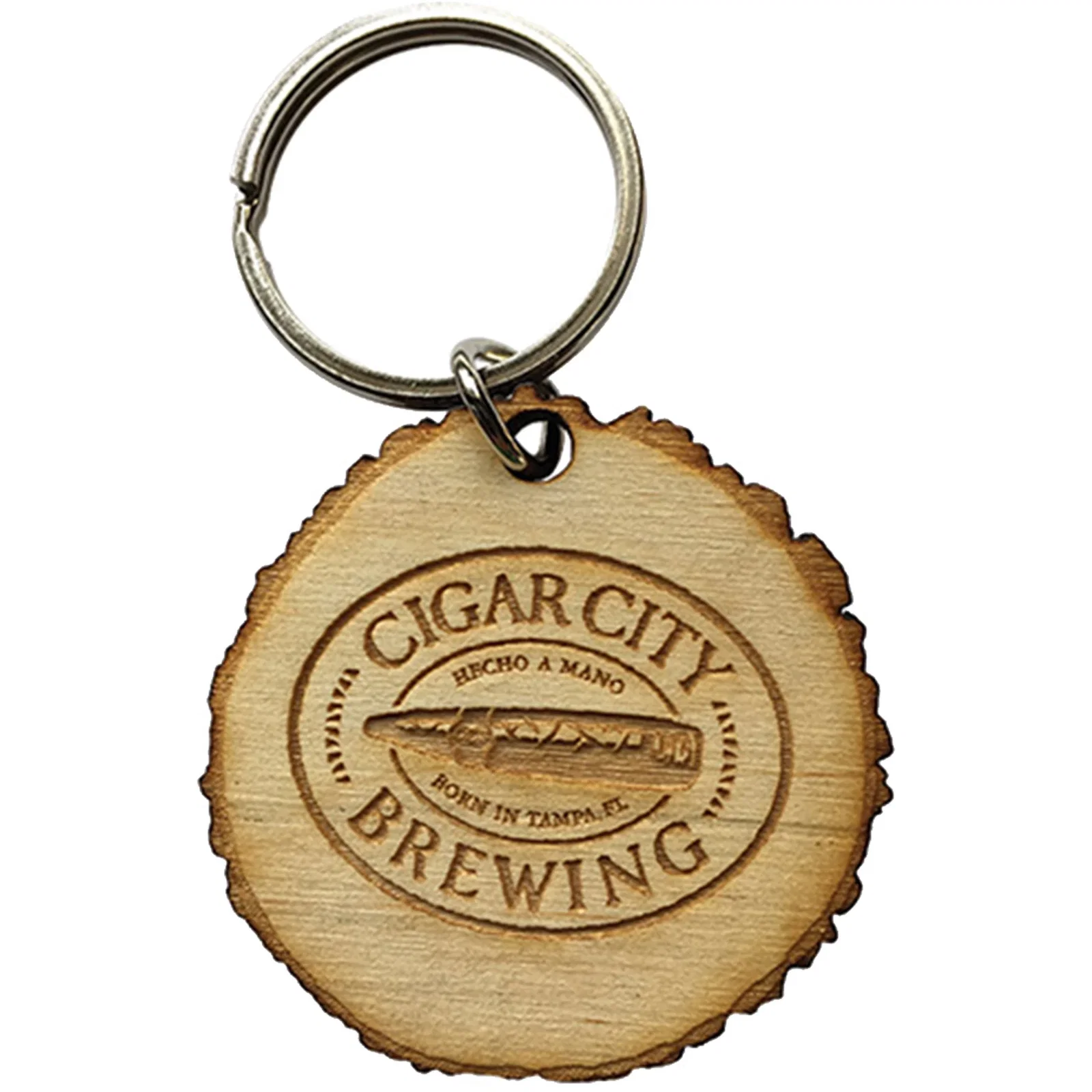 Custom Wood Log Cut Keychains — view 3