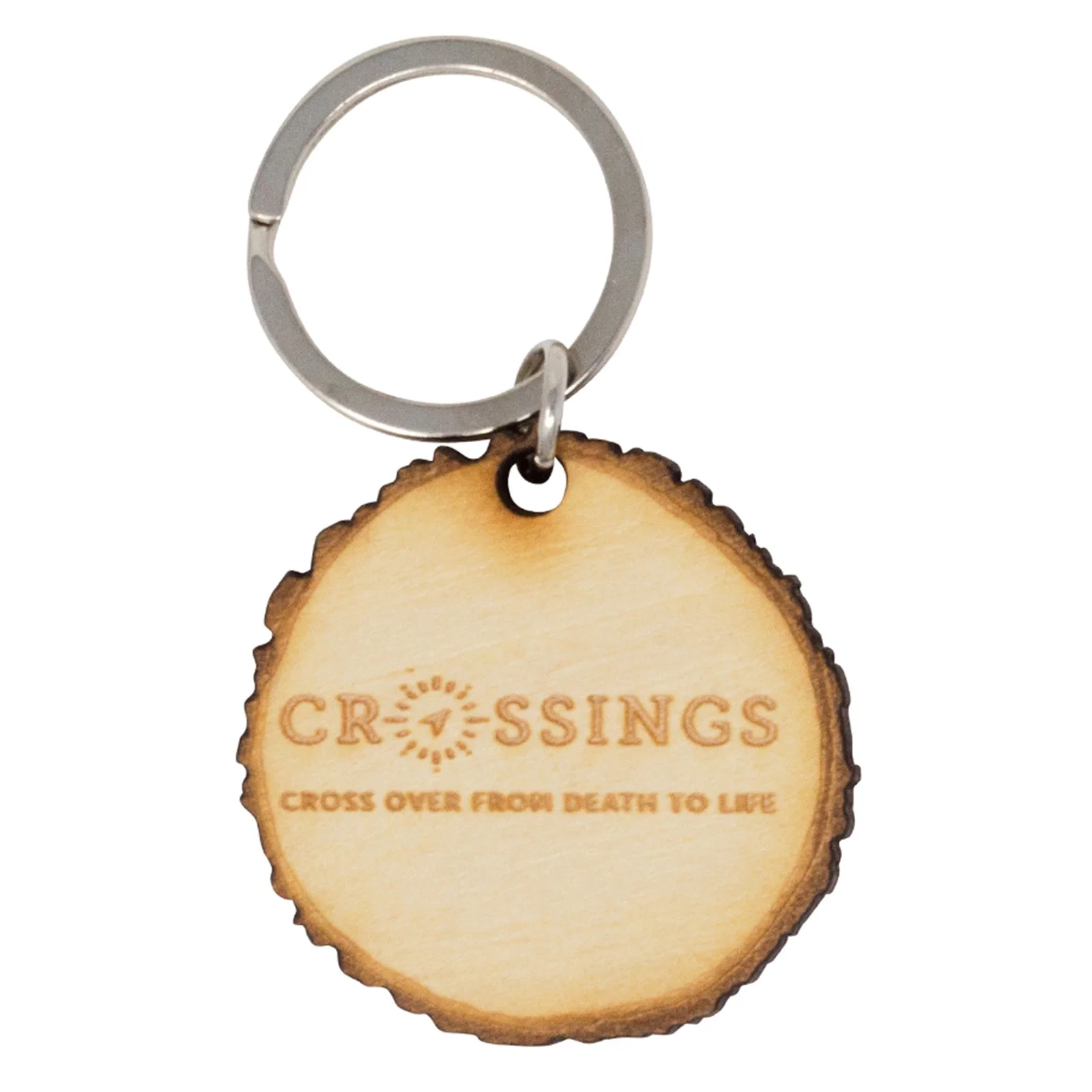 Custom Wood Log Cut Keychains — view 4
