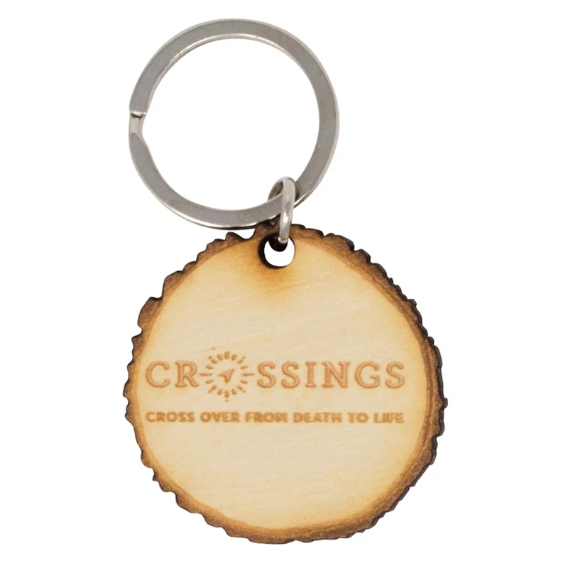 Custom Wood Log Cut Keychains — view 4