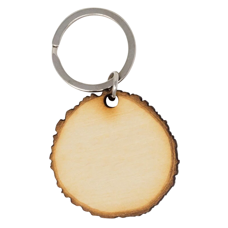 Custom Wood Log Cut Keychains — view 7