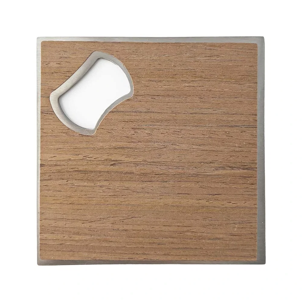 Wooden Coaster with Bottle Opener — view 3