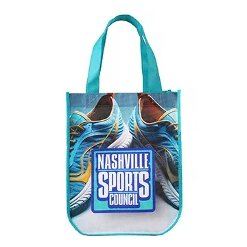 Yuma Sublimated Non-Woven Curve Bottom Tote — view 13