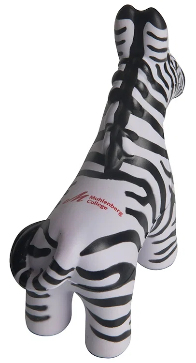 Custom Printed Zebra Stress Reliever — view 4