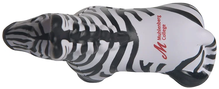 Custom Printed Zebra Stress Reliever — view 6
