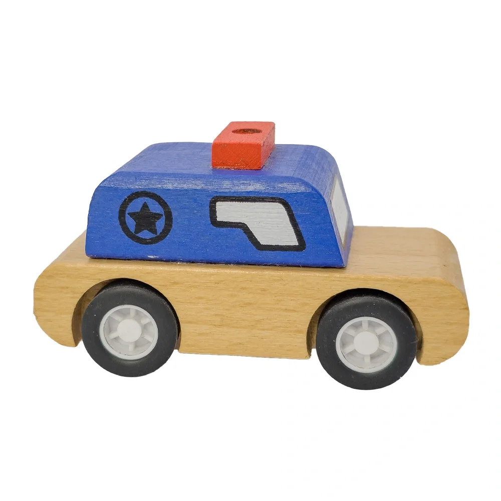 Customized Wooden Police Car