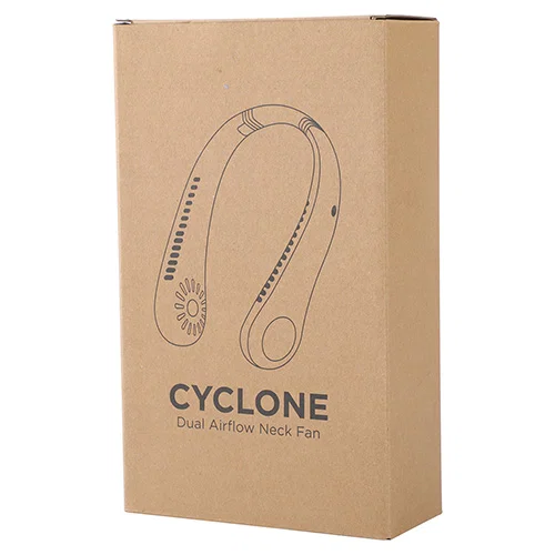 Cyclone custom neck fan color options laid flat for logo giveaways