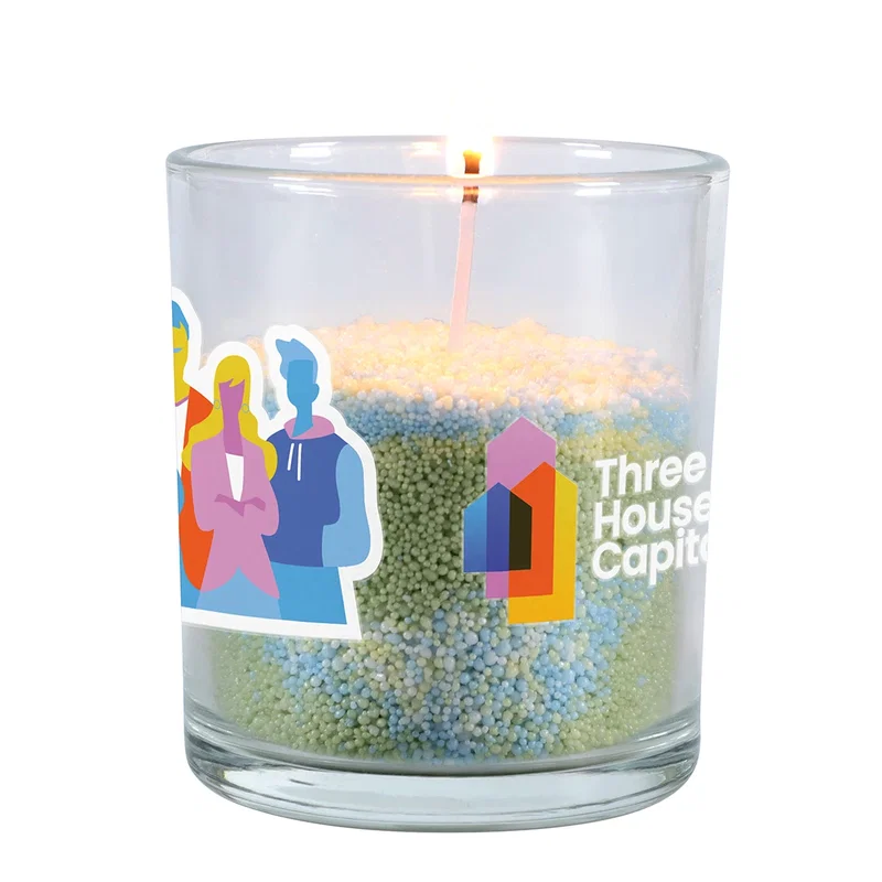 Group shot of several finished D-I-Y Sand Candles displayed together after unmolding
