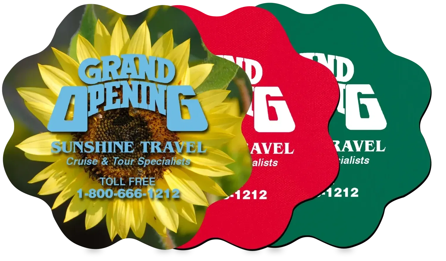 Daisy Jar Opener. Rubber daisy-shaped jar opener for realtor and pharmacy grip aid giveaways