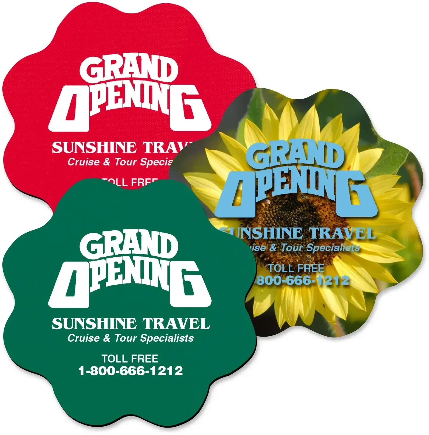 Daisy Jar Opener. Rubber daisy-shaped jar opener for realtor and pharmacy grip aid giveaways, view 2
