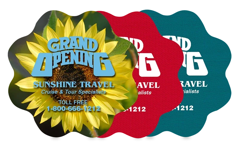 Daisy Vinyl Jar Opener. Daisy-shaped vinyl jar opener with a wide one-color imprint for spring garden gifts