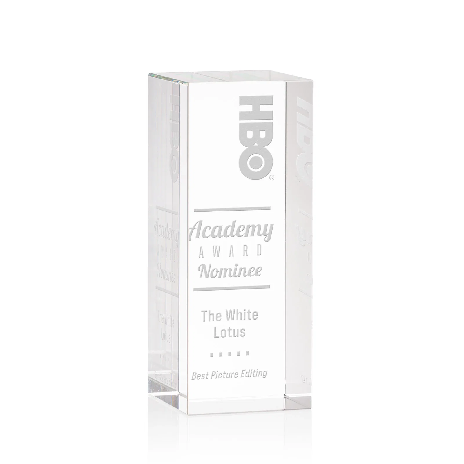 Custom Optical Crystal Monolith Block Award, awards for service anniversary gifts