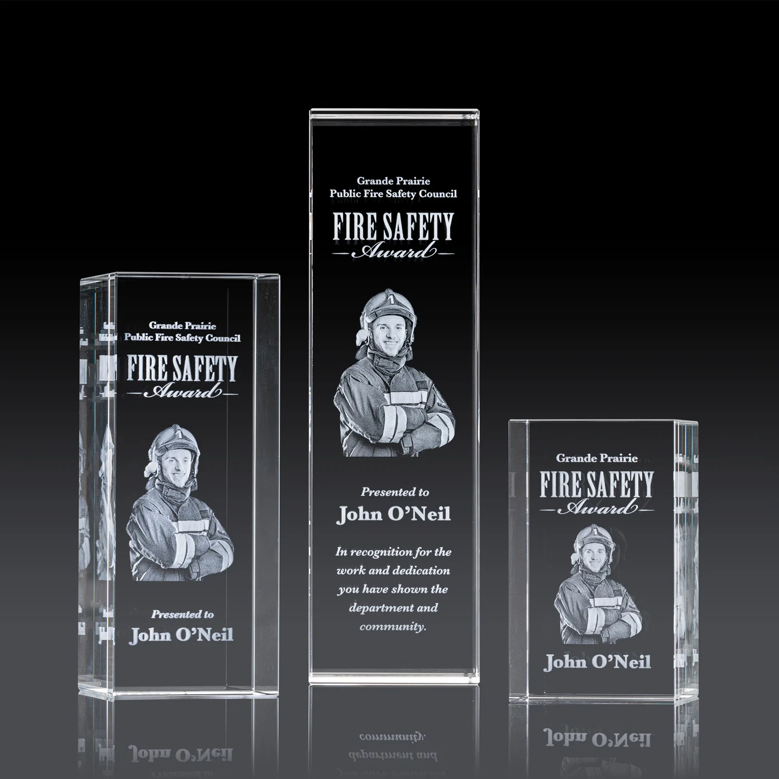 Custom Optical Crystal Monolith Block Award, awards for team milestone celebrations