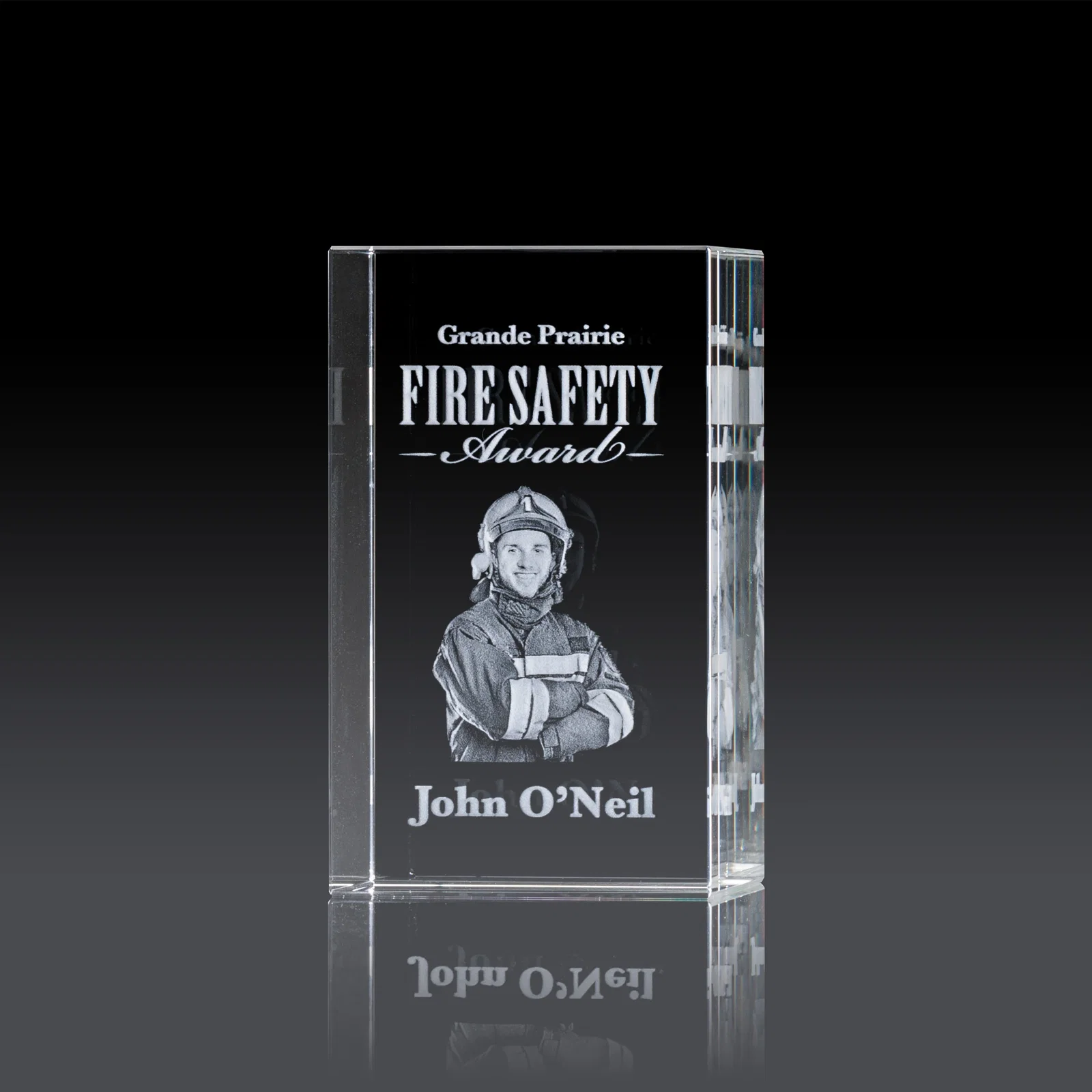 Custom Optical Crystal Monolith Block Award, awards for donor appreciation