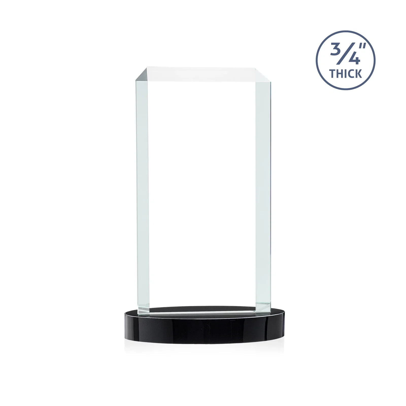 Custom Starfire Crystal Tower Award, Made and Decorated in the USA, with your logo for company anniversary events