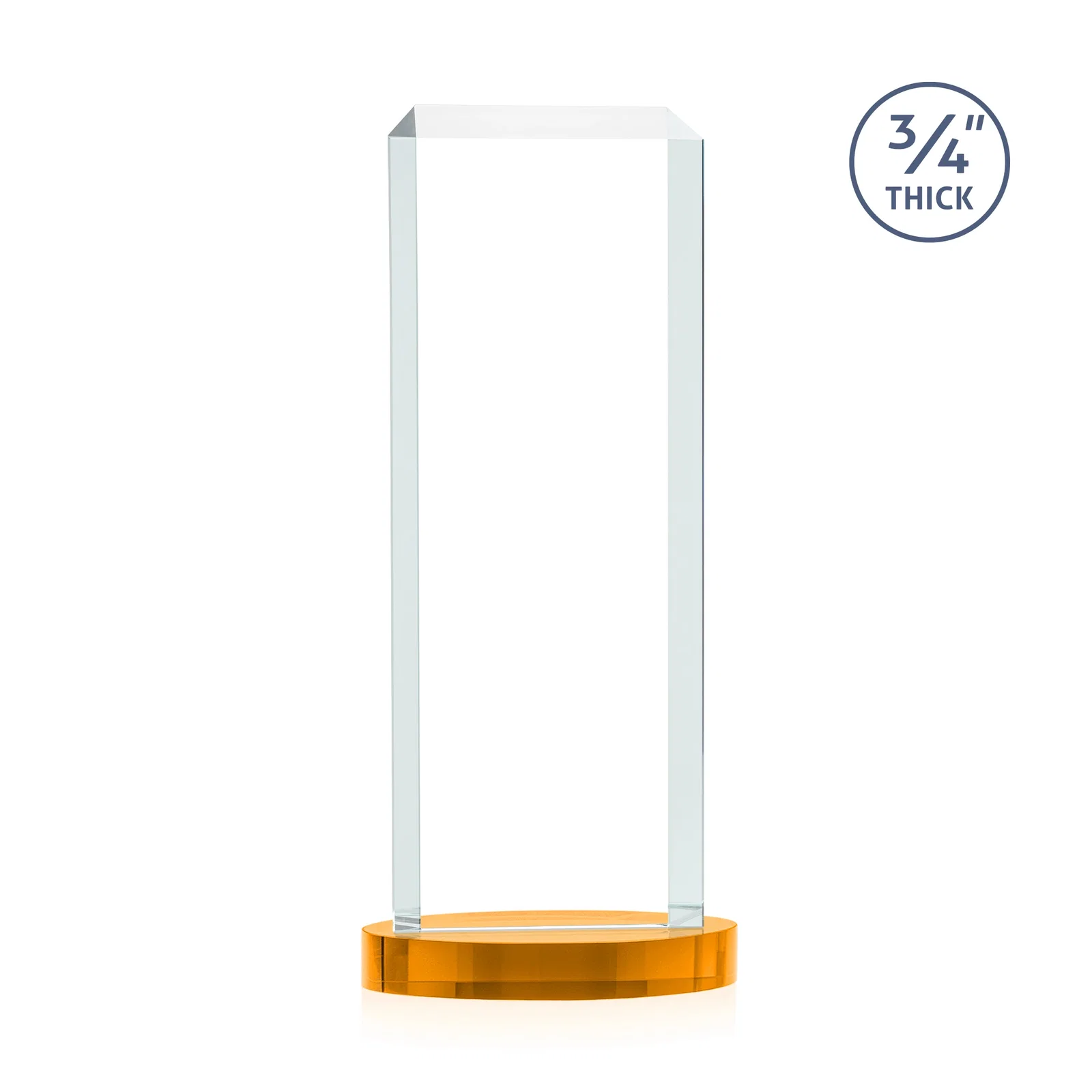 Personalized Starfire Crystal Tower Award, Made and Decorated in the USA, with your logo for volunteer appreciation