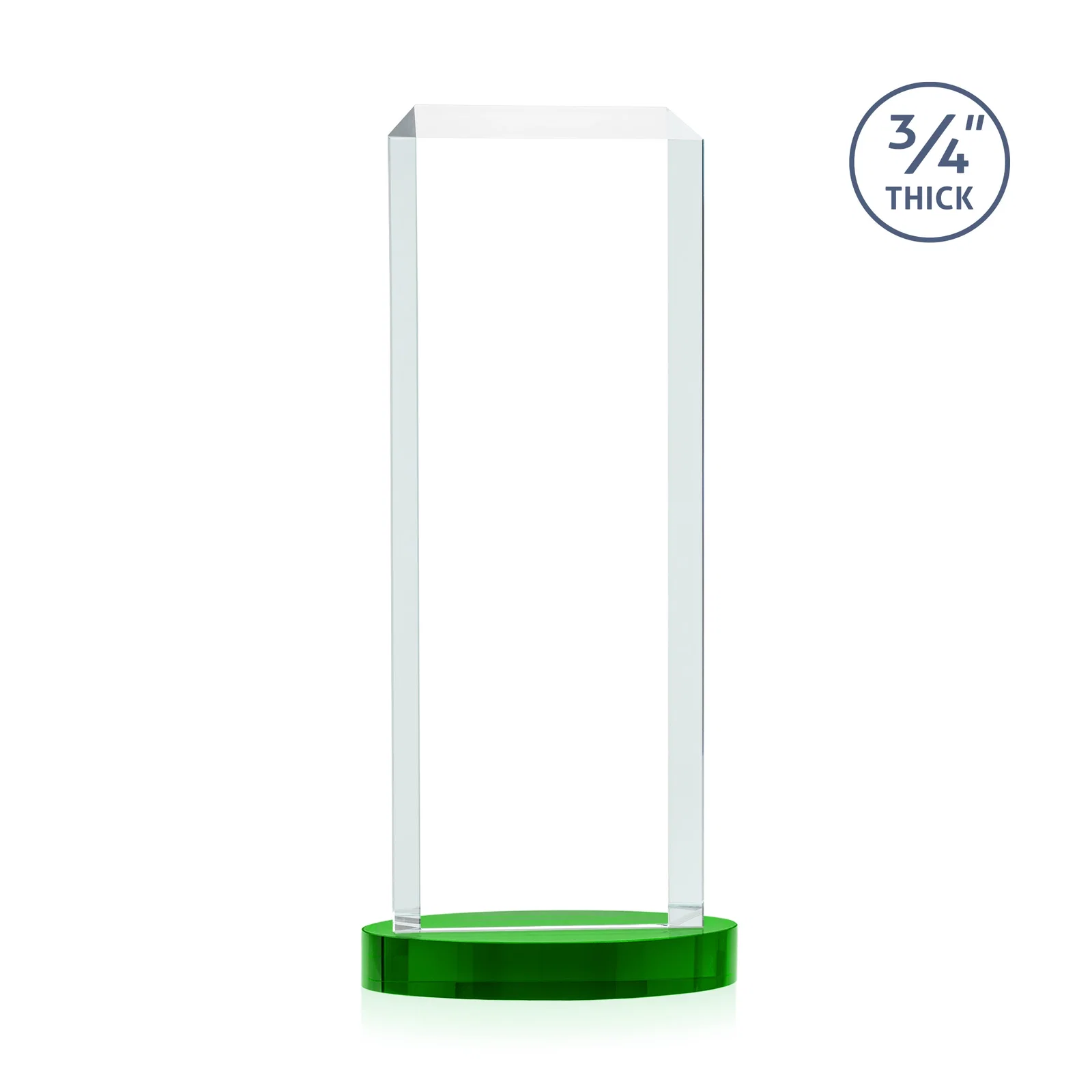 Promotional Starfire Crystal Tower Award, Made and Decorated in the USA, with your logo for team milestone celebrations
