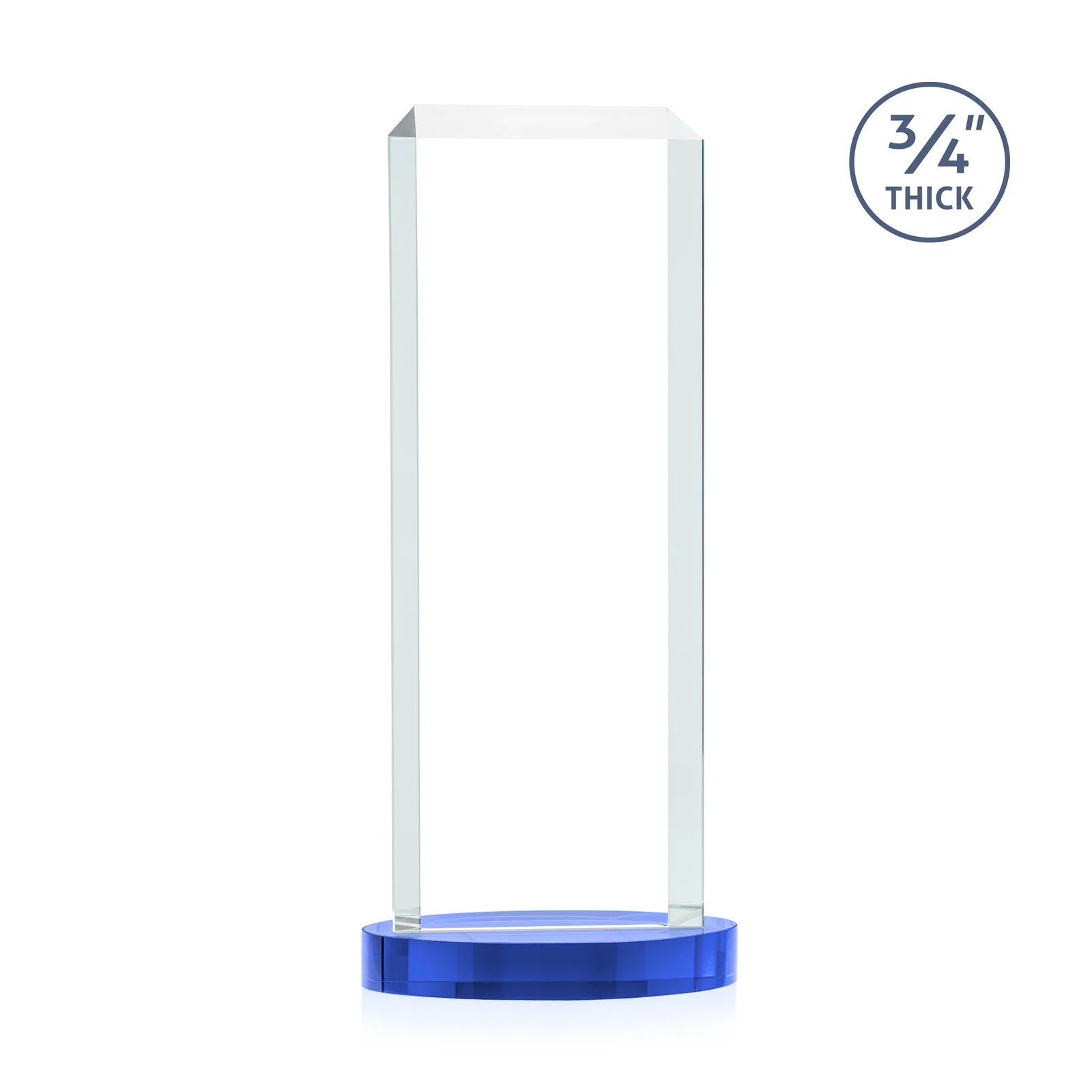Branded Starfire Crystal Tower Award, Made and Decorated in the USA, with your logo for corporate award ceremonies