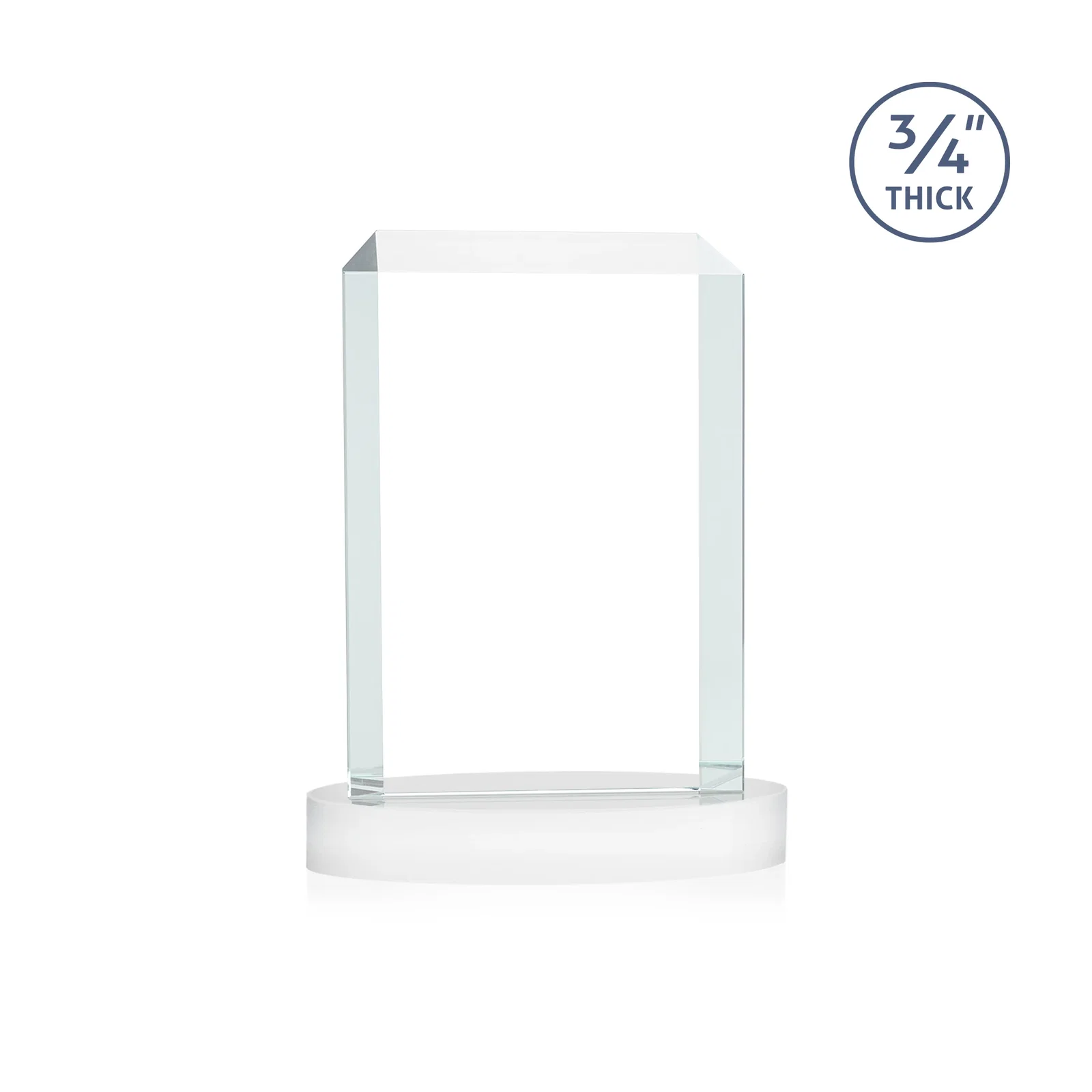Branded Starfire Crystal Tower Award, Made and Decorated in the USA, with your logo for service anniversary gifts