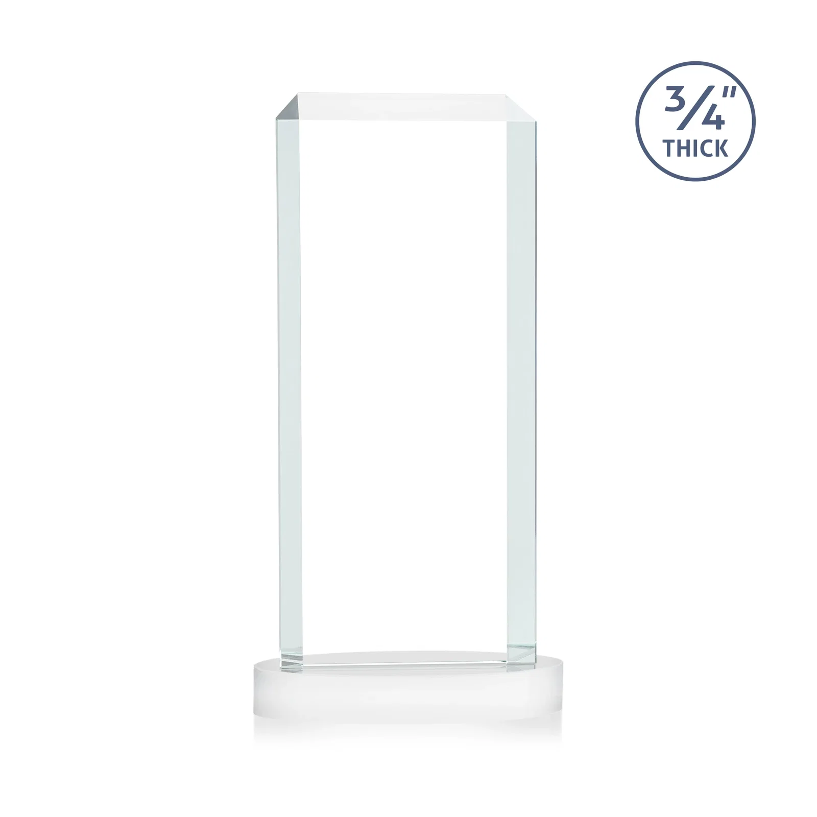 Branded Starfire Crystal Tower Award, Made and Decorated in the USA, with your logo for retirement presentations