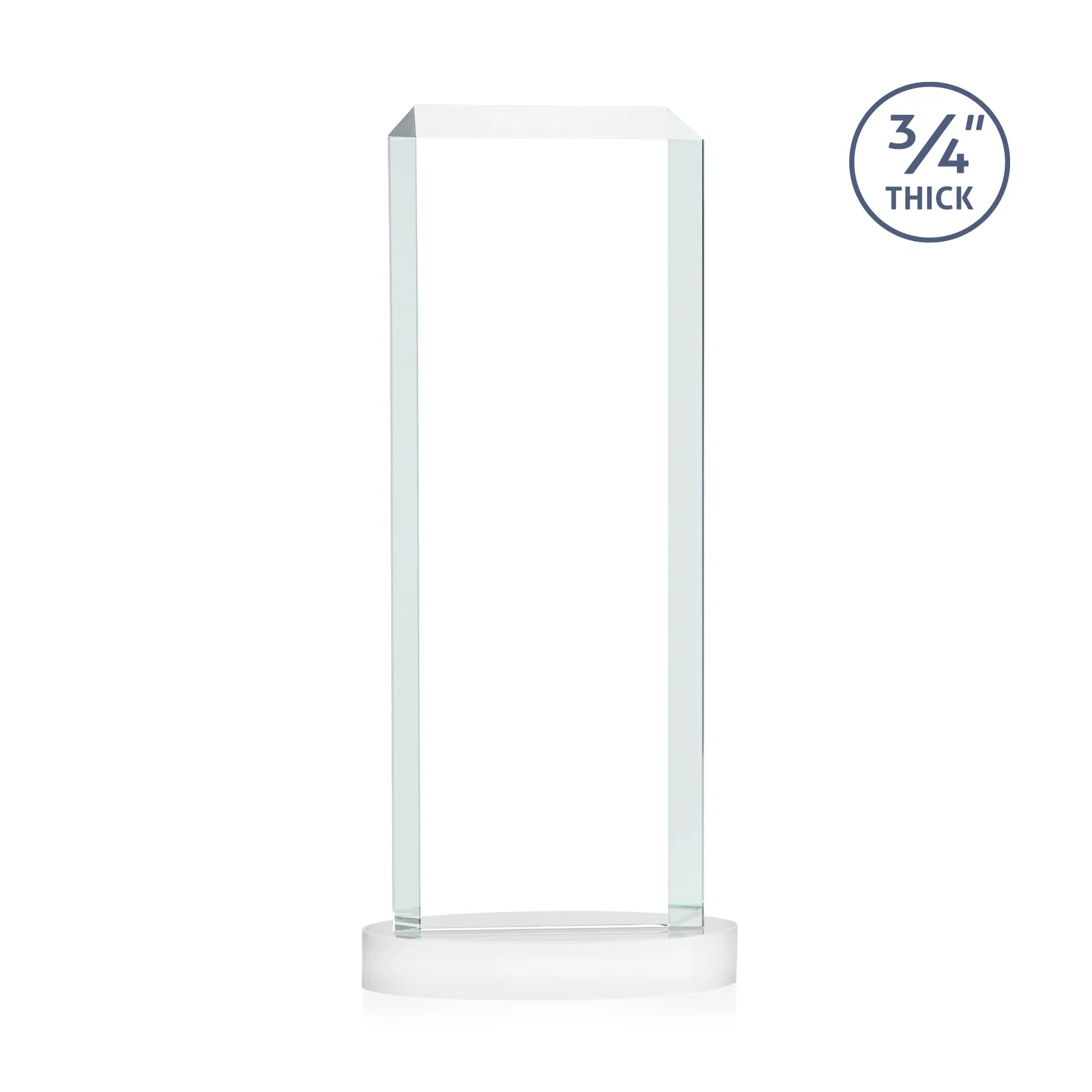 Branded Starfire Crystal Tower Award, Made and Decorated in the USA, with your logo for team milestone celebrations