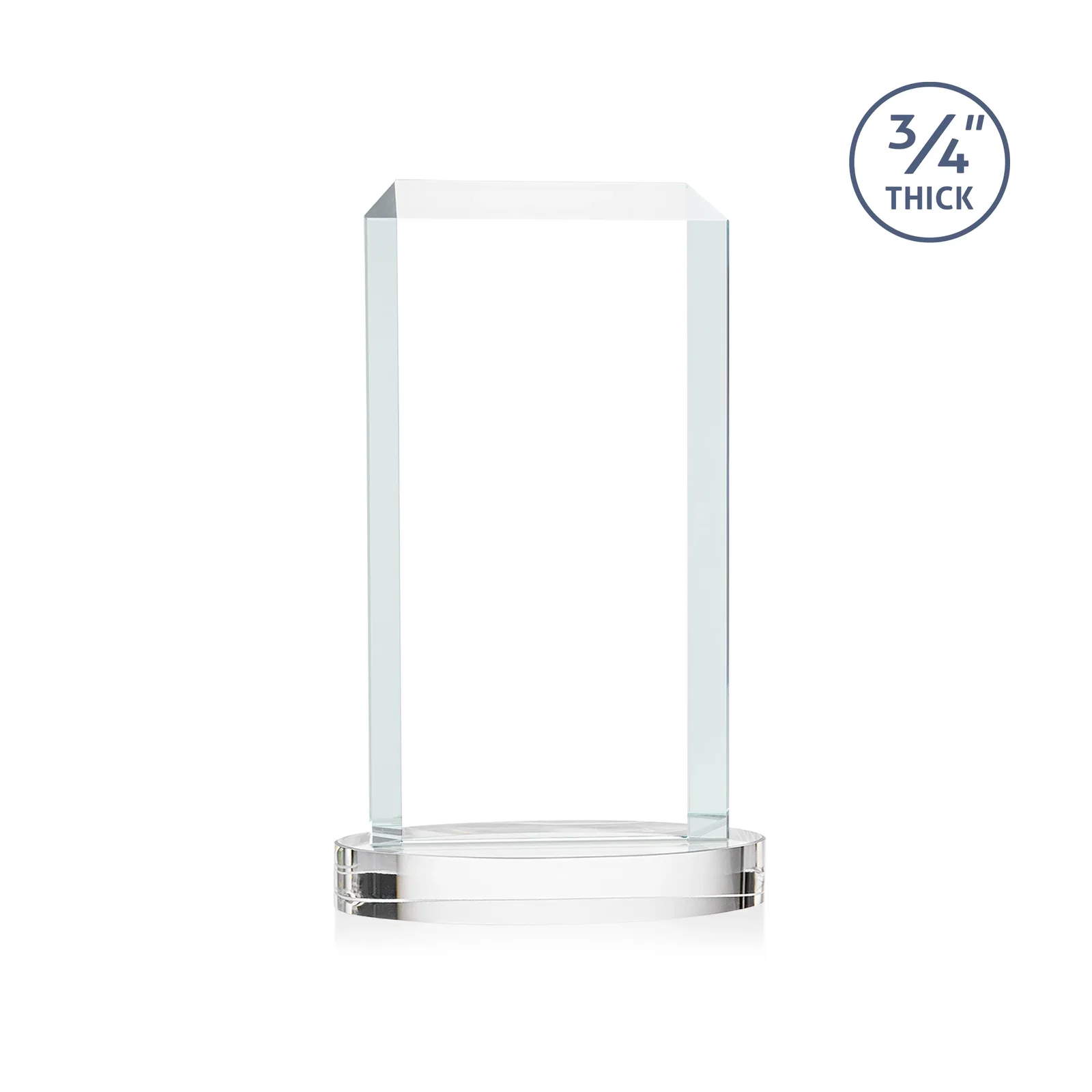 Custom Starfire Crystal Tower Award, Made and Decorated in the USA, with your logo for graduation ceremonies