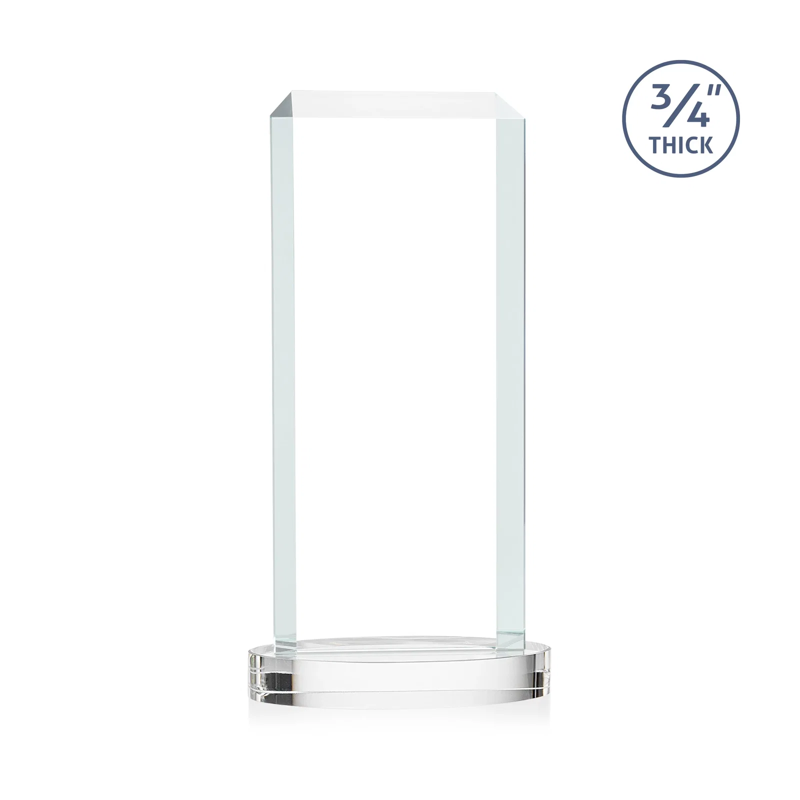 Custom Starfire Crystal Tower Award, Made and Decorated in the USA, with your logo for safety achievement programs