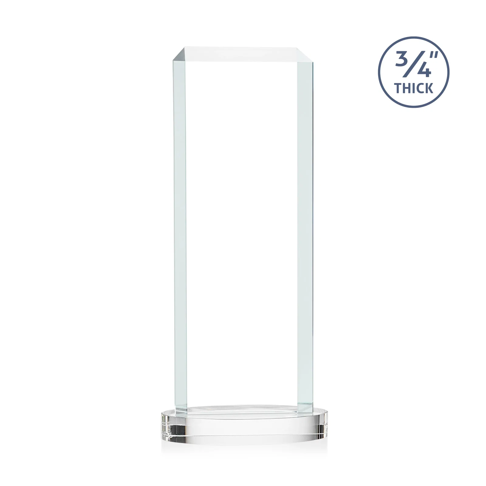 Custom Starfire Crystal Tower Award, Made and Decorated in the USA, with your logo for volunteer appreciation